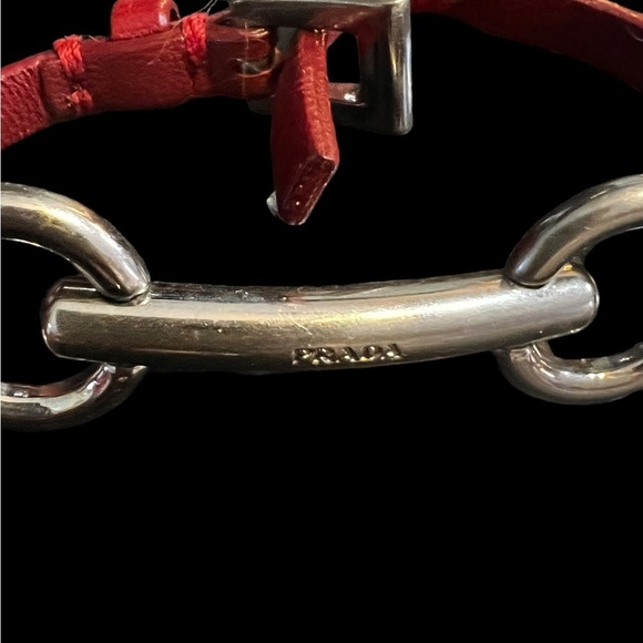 Red Prada Horsebit Bracelet - Picture 2 of 5